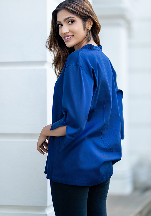 OVERSIZE FLARE SLEEVES BLOUE